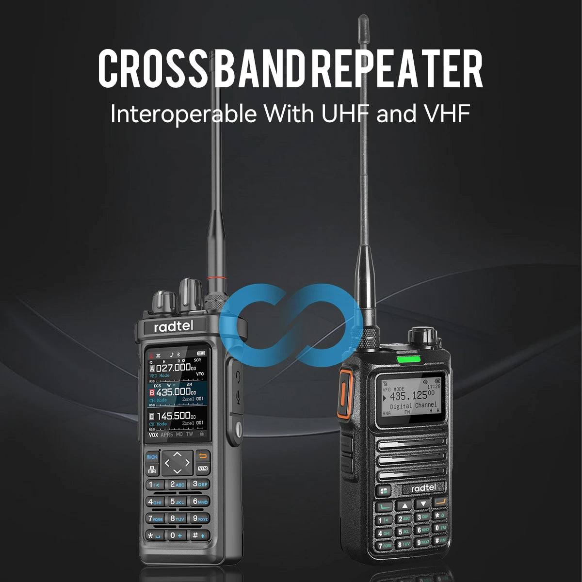 Radtel RT-950 OR RT-950 Pro GPS APRS Walkie Talkie  AM/FM/CB Receiver with 10W Bluetooth Phone Programming Ham Radio Tri Standby