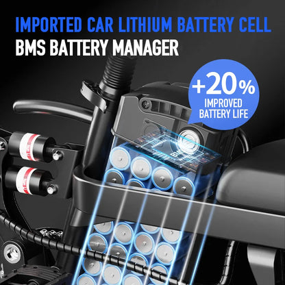 14-inch folding adult electric bicycle, 500-watt motor, maximum speed of 20 miles per hour, 48V 10.4Ah lithium battery, 14-inch